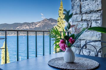 Gardasee/Seeblick – 3 Wohnungen (App.) am Seeufer in gepflegter älteren Villa – Großes Grundstück, 37010 Torri Del Benaco (Italien), Terrassenwohnung